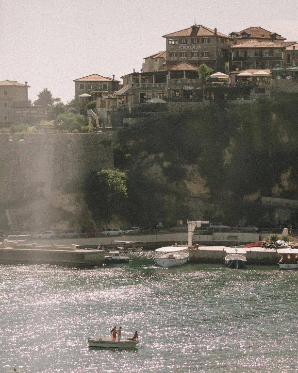 Ulcinj harbour beneath the old town walls